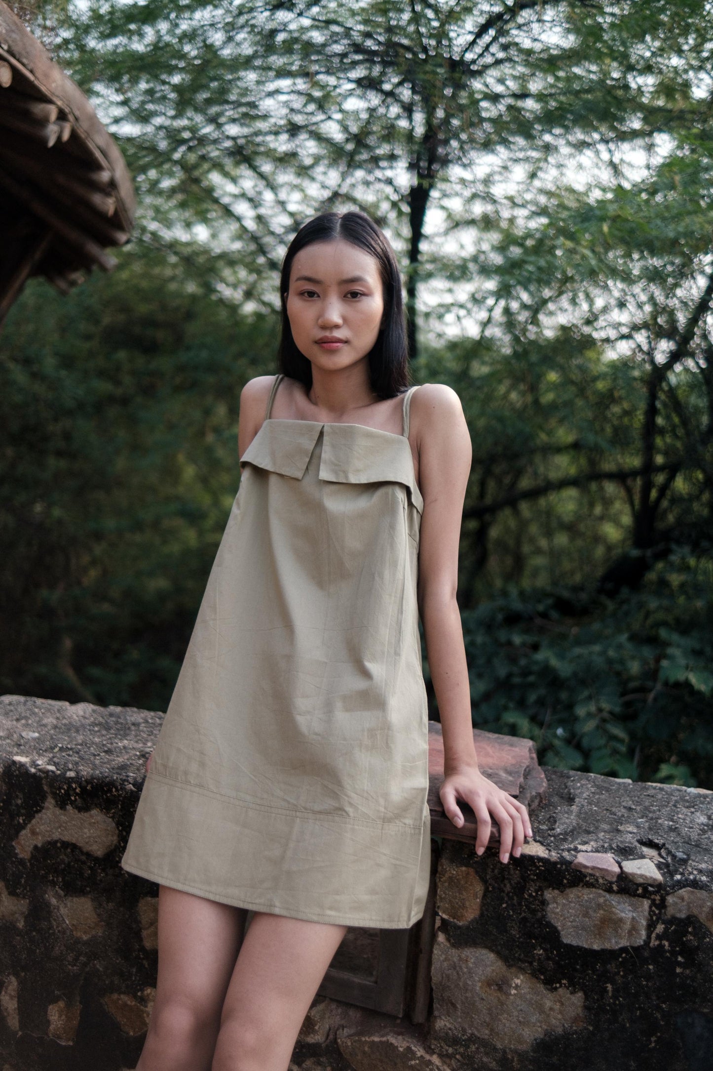 Rachel Slip Dress Khaki