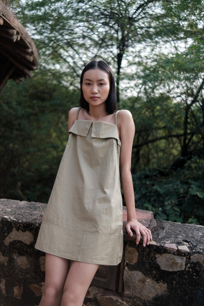 Rachel Slip Dress Khaki