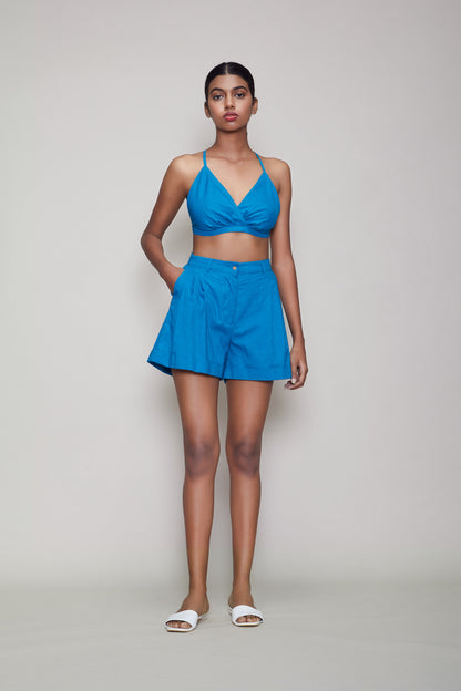 Mati Bralette & Shorts Set - Blue
