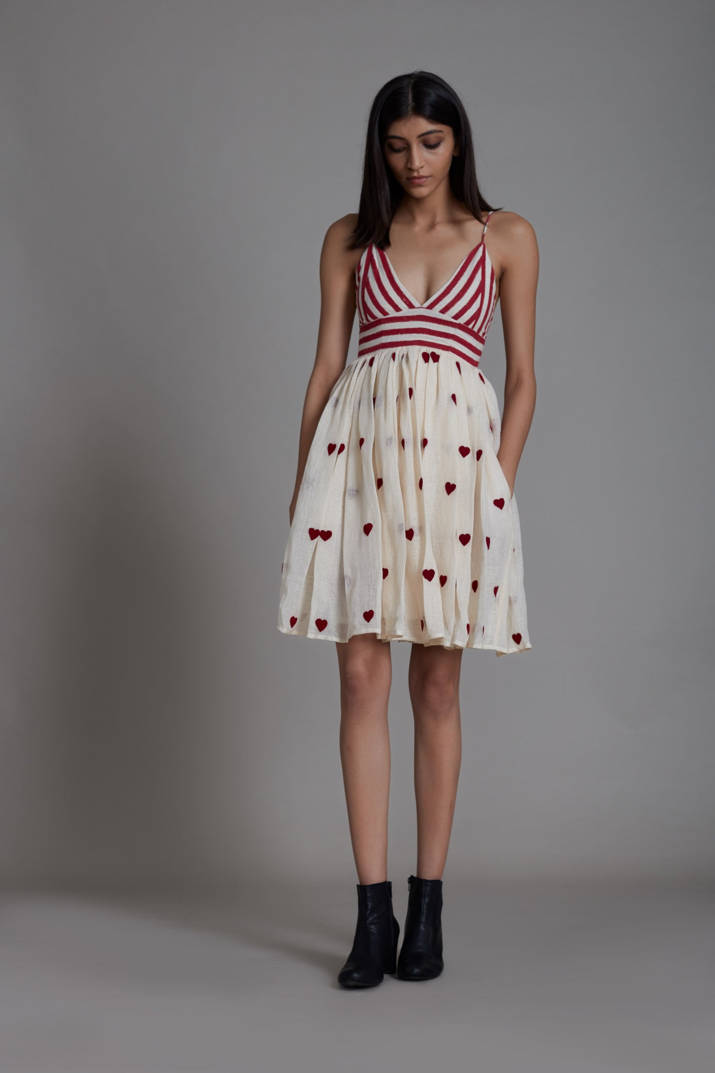 Rummy Dress-oatmeal Hearts