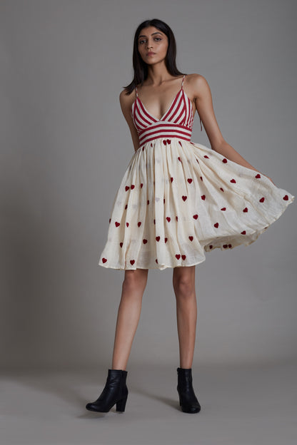 Rummy Dress-oatmeal Hearts