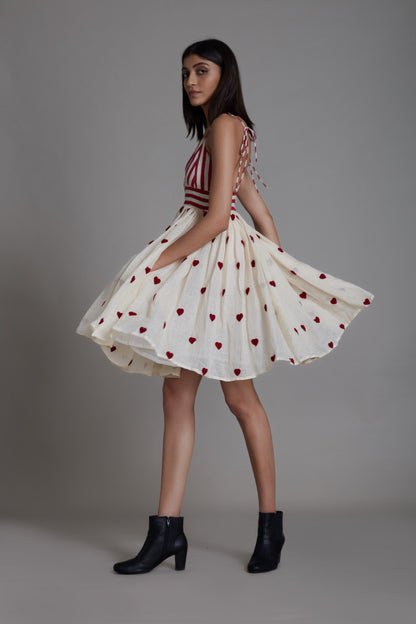 Rummy Dress-oatmeal Hearts