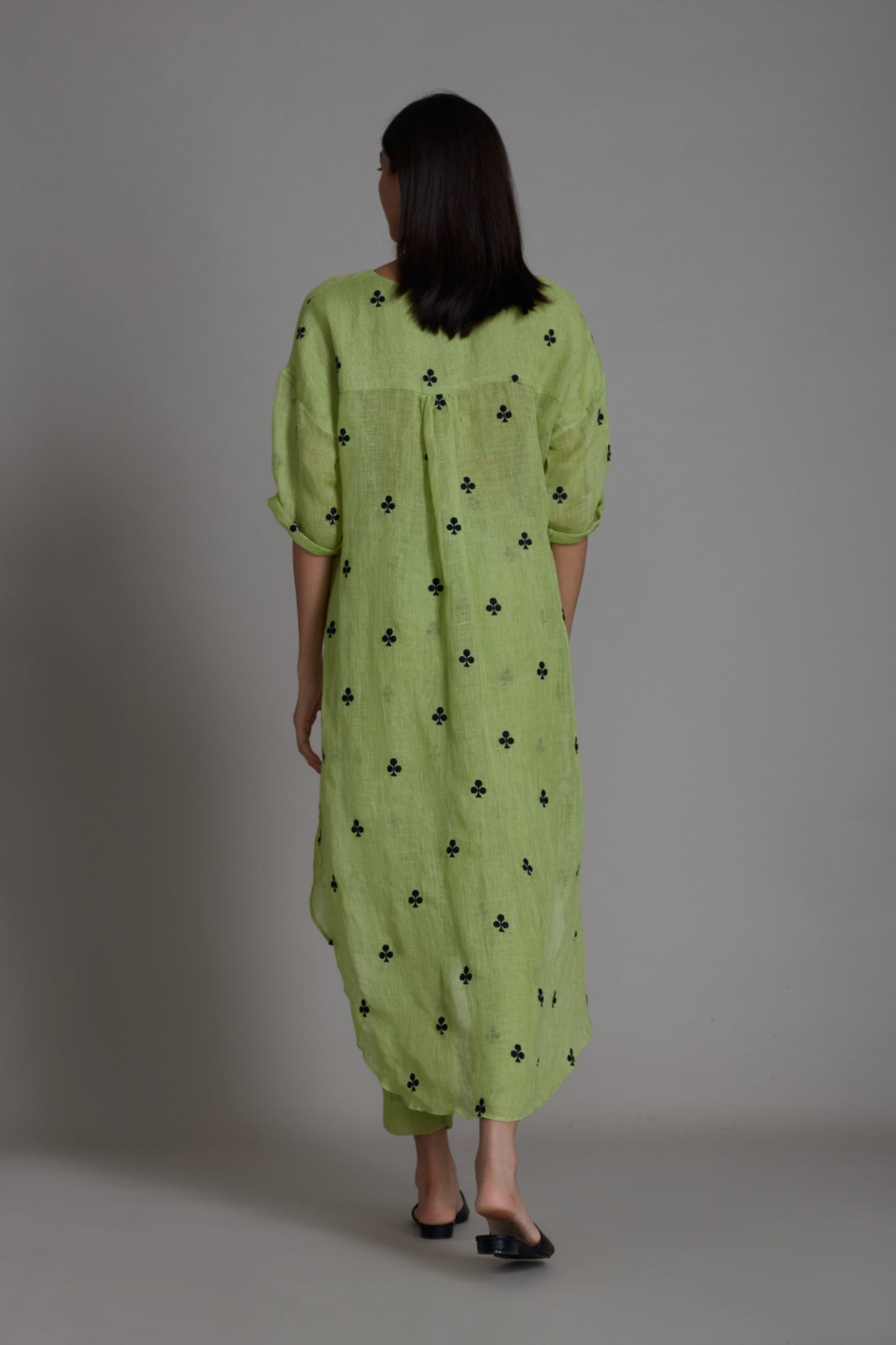 Trump Card Tunic Dress-Green