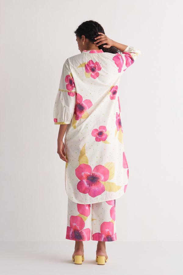 Pinkberry Floral Shirtdress with Pants