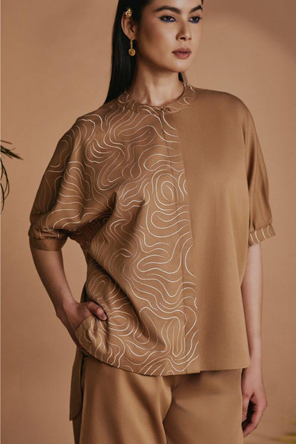 Brown Mirage Co-ord Set