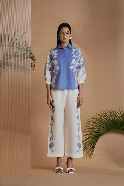 Blue Ivory Petal Safari Pant