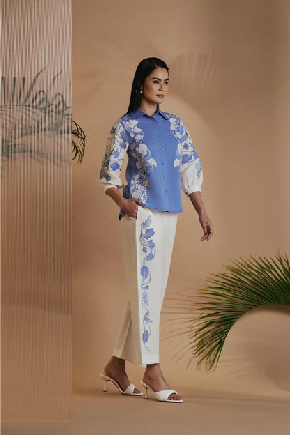Blue Ivory Petal Safari Pant