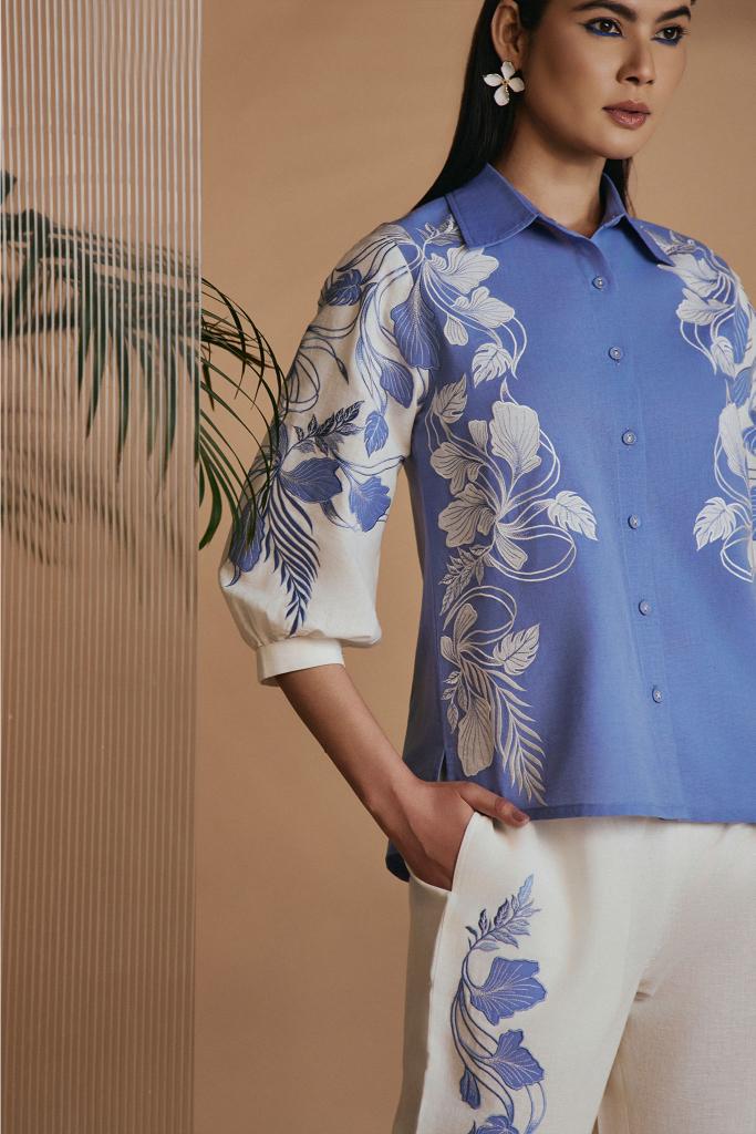 Blue Ivory Petal Safari Pant