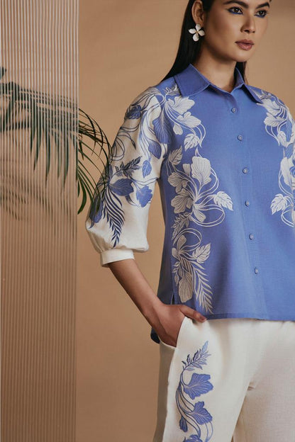 Blue Ivory Petal Safari Pant