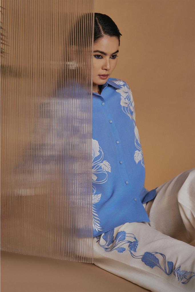 Blue Ivory Petal Safari Pant