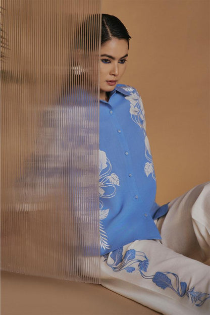 Blue Ivory Petal Safari Pant
