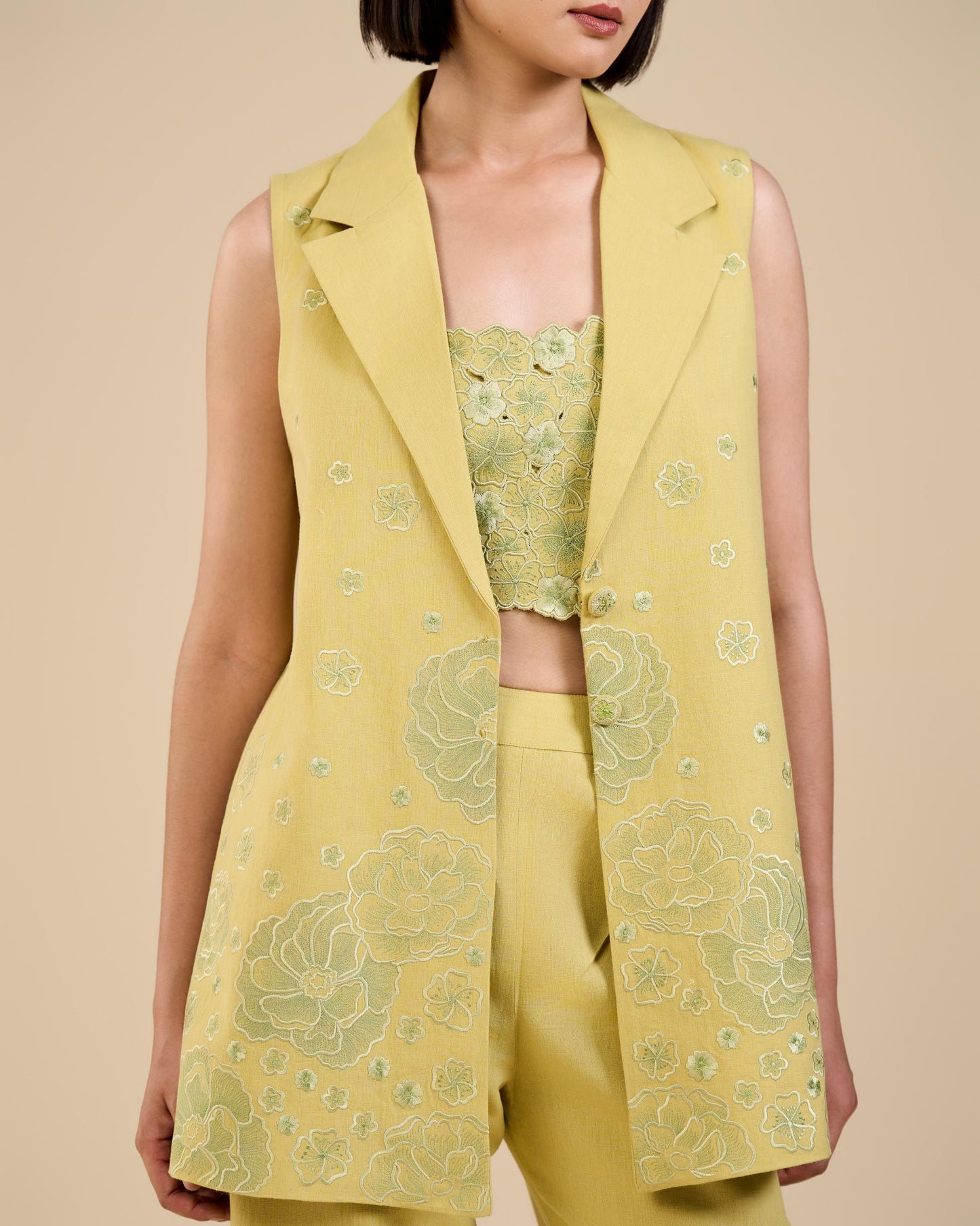 Sage Green Embroidred Jacket