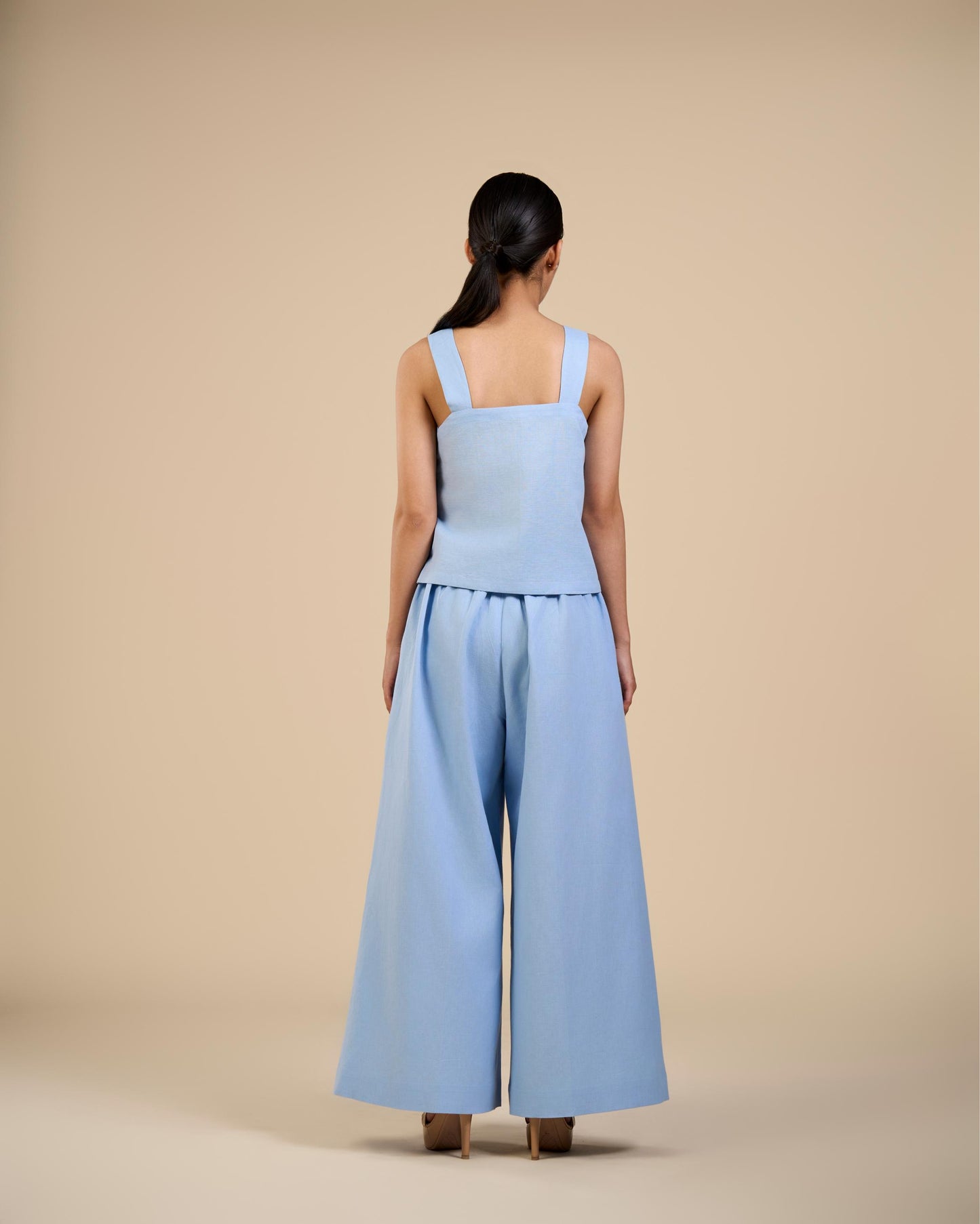 Dewdrop Camisole in Blue Linen