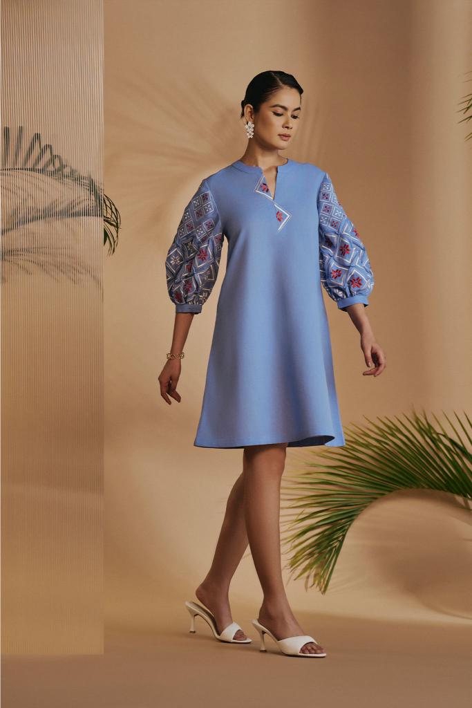 Blue Rainforest Tunic Dress