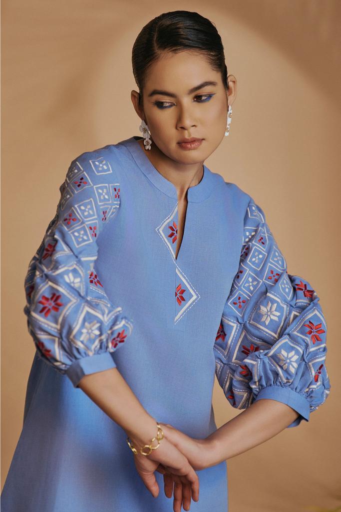 Blue Rainforest Tunic Dress