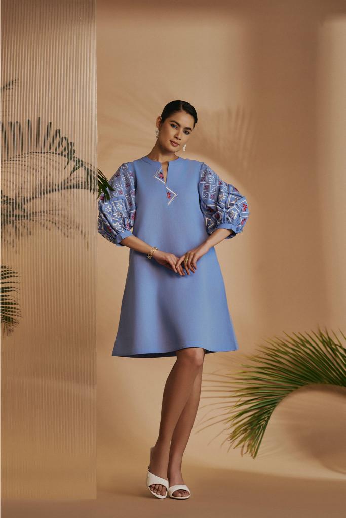 Blue Rainforest Tunic Dress