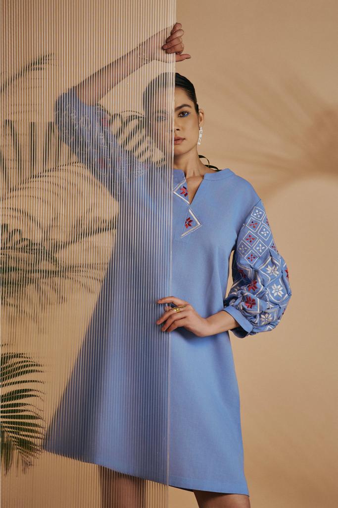 Blue Rainforest Tunic Dress