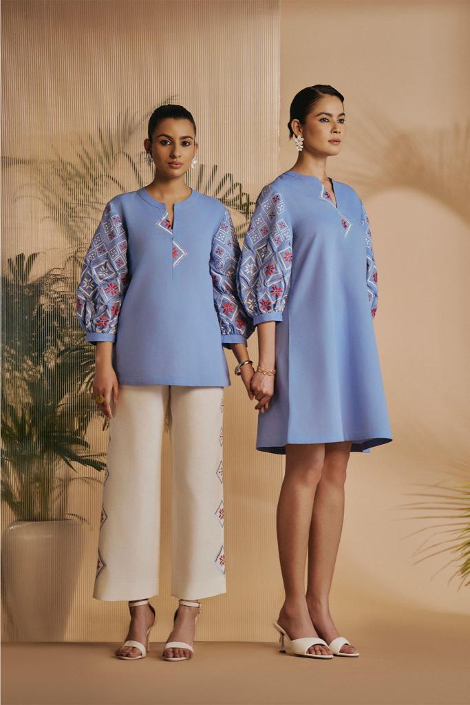 Blue Rainforest Tunic Dress