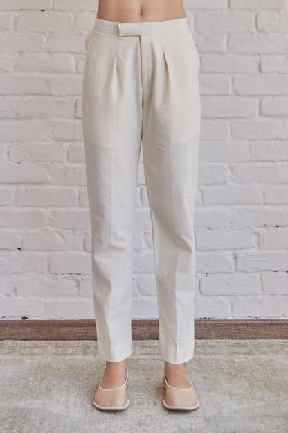 Pants White Khadi