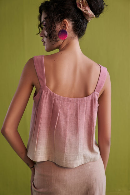 Pink Paradise Handwoven Organic Cotton Crop Top