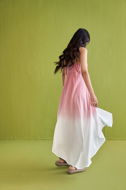 Pink Sea Lyocell Maxi Dress