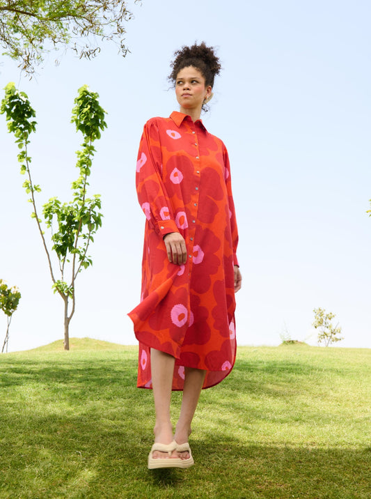 Jasmine Tunic (Red floral Mekko)