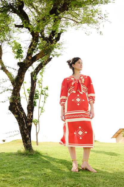 Dahlia Dress (Orange Matches)