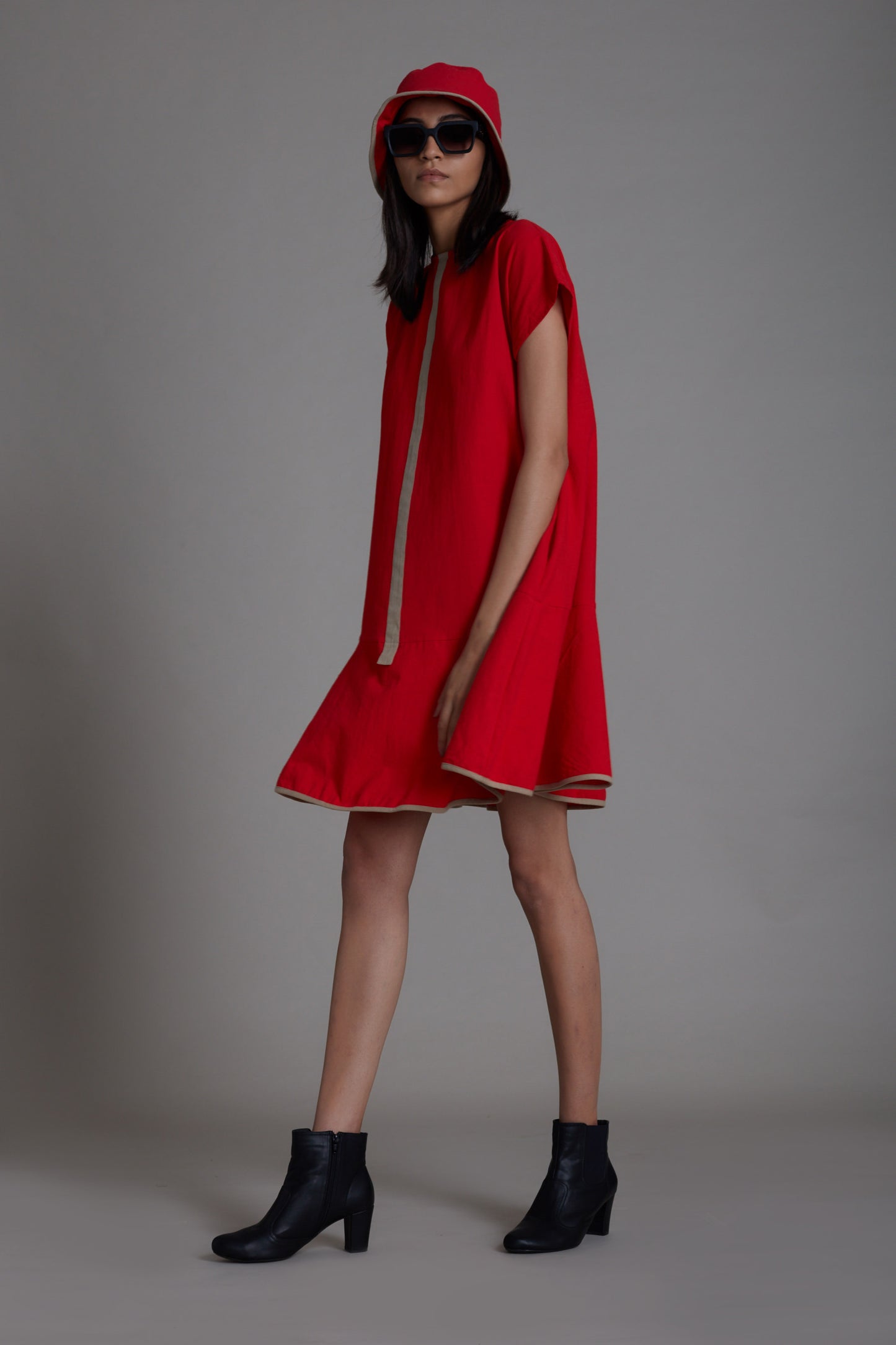 Red A-line Dress