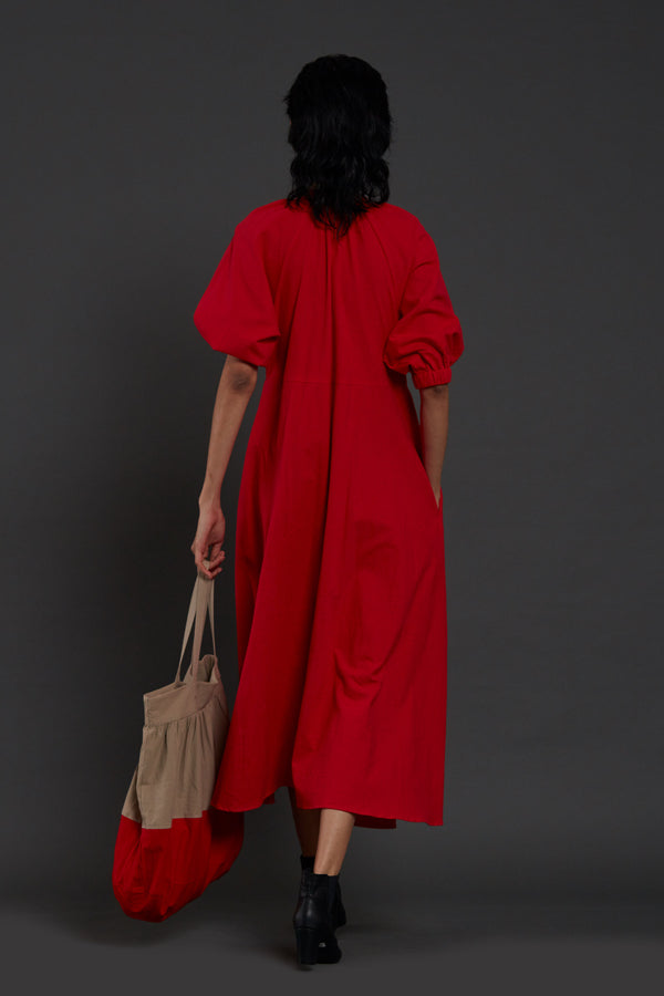 Red Raglan Dress