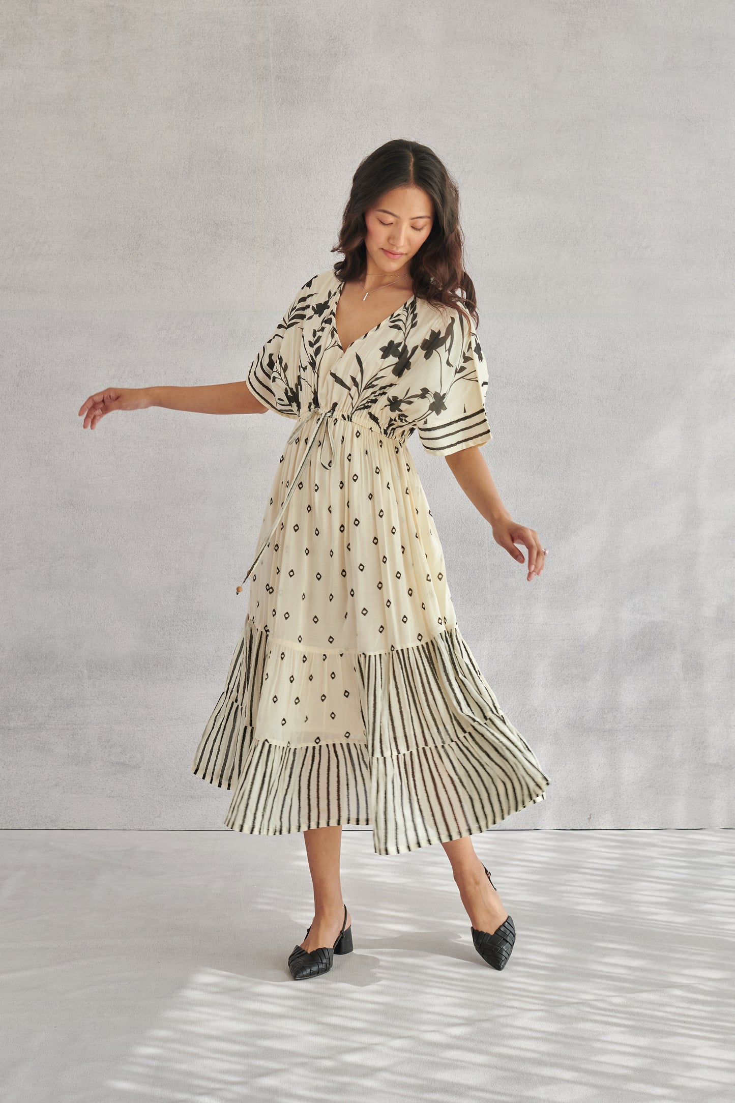 Kai Creme Kaftan Dress