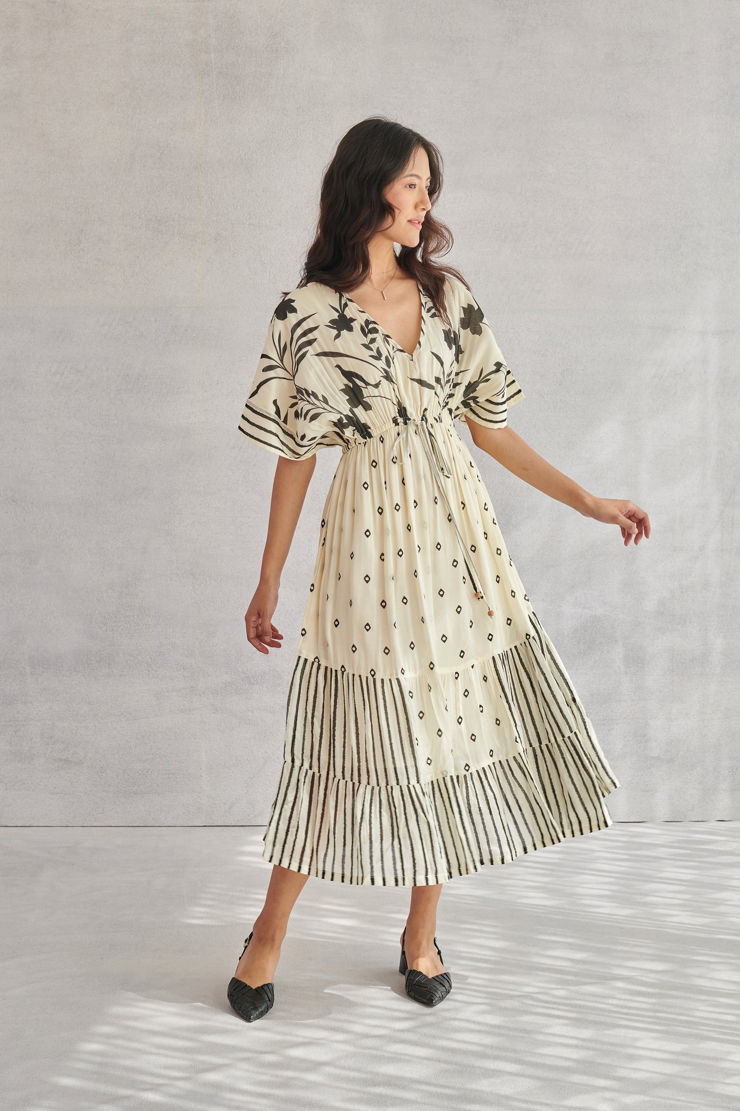 Kai Creme Kaftan Dress