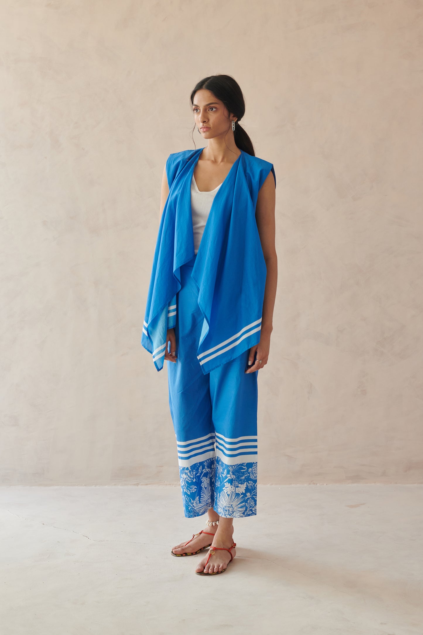 Glide Blue Placement Border Pants