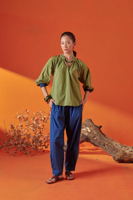 Plush Green Raglan Sleeve Top