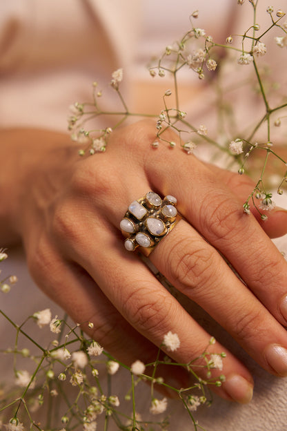 Chunky Moonstone Ring