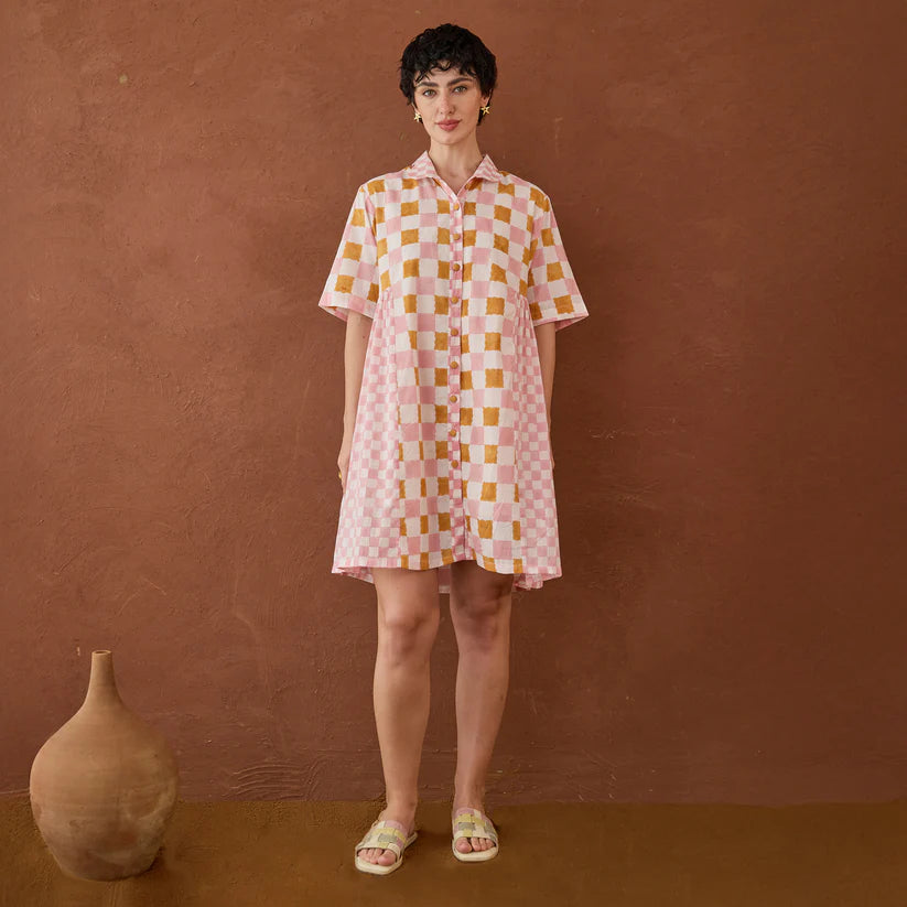 Bubblegum Shirt Dress