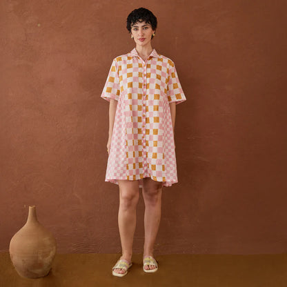 Bubblegum Shirt Dress