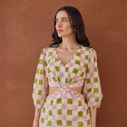 Gardenia Gingham Dress