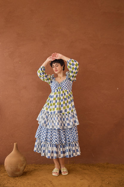 Azure Mosaic Dress