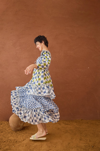 Azure Mosaic Dress