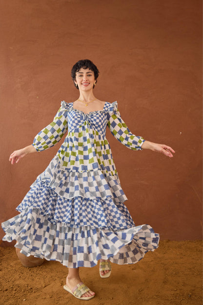 Azure Mosaic Dress
