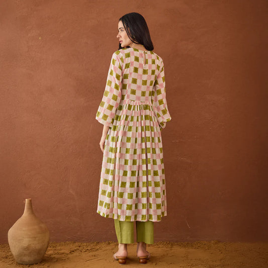 Rosewood Plaid Kurta Set