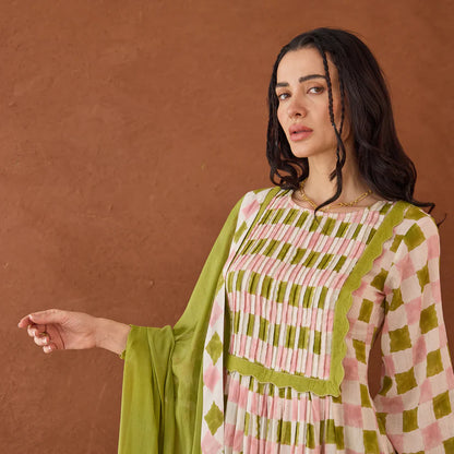 Rosewood Plaid Kurta Set