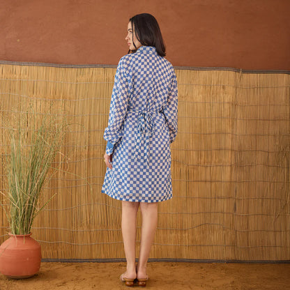 Indigo Breeze Shirt Dress