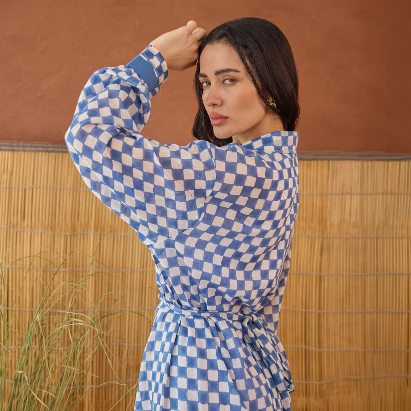 Indigo Breeze Shirt Dress