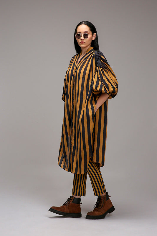 Tan-Brown Blue Striped SE Pant