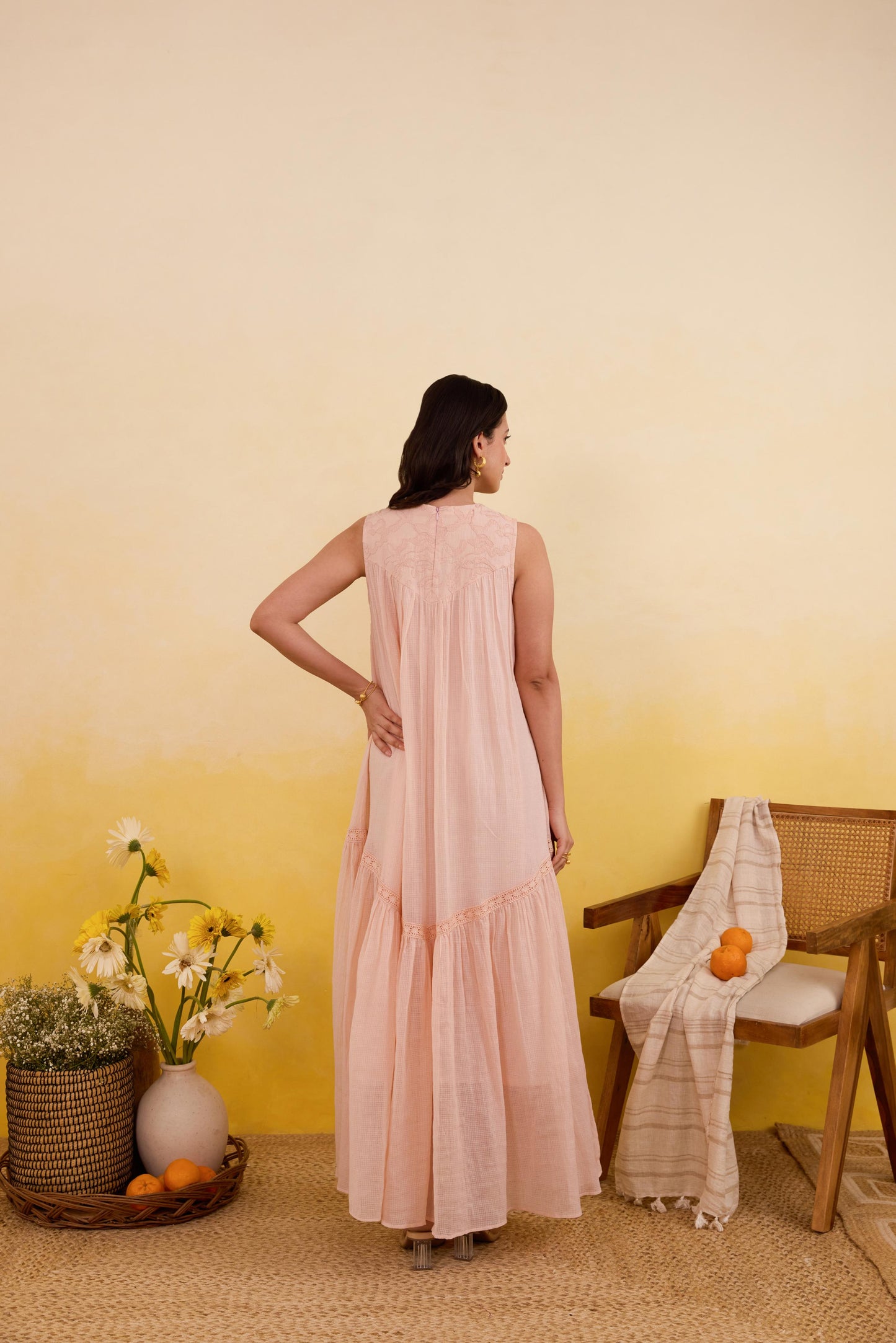 Apricot Bloom Dress