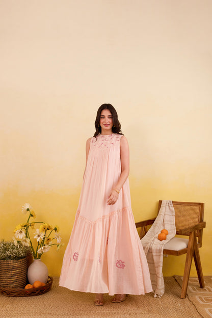 Apricot Bloom Dress