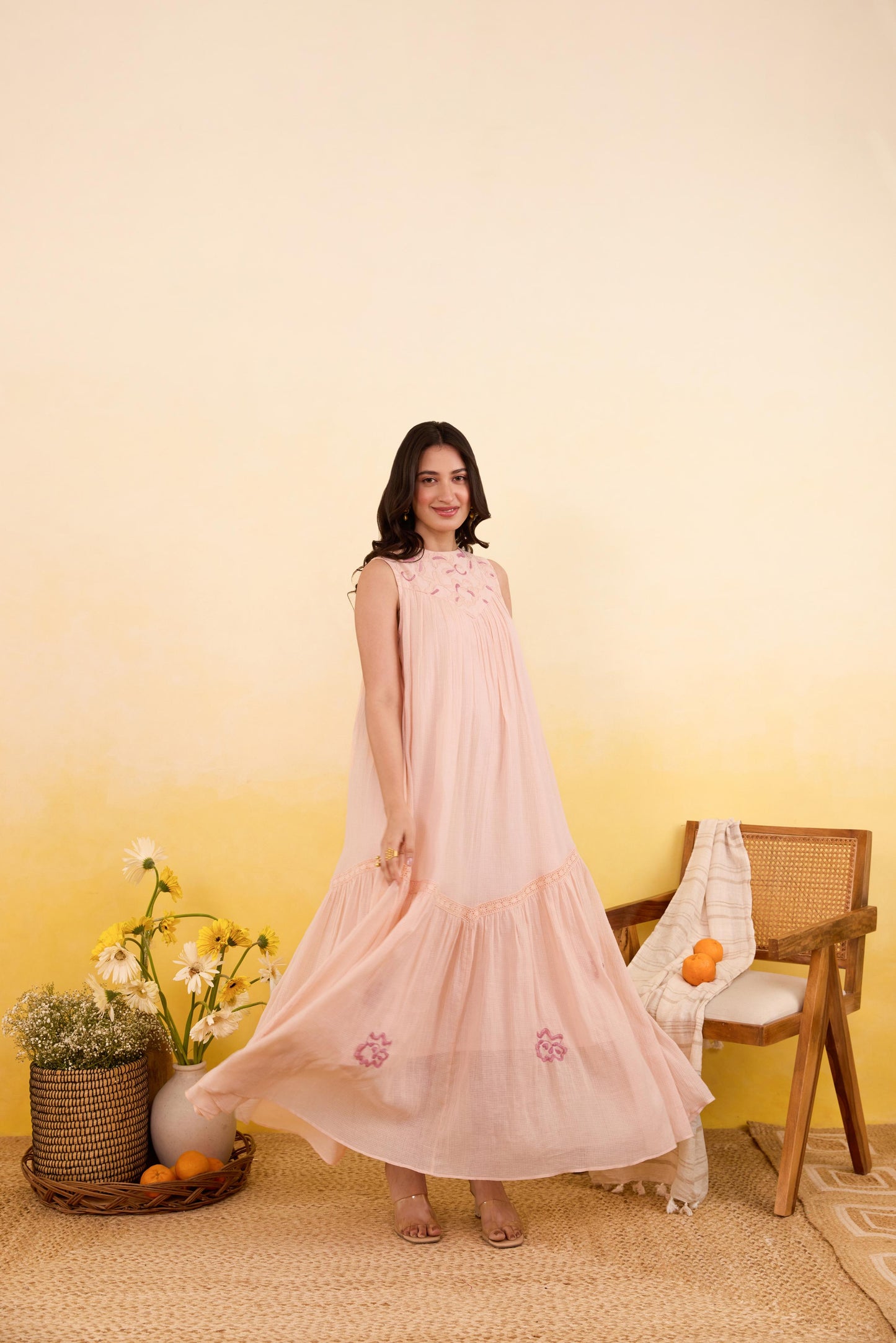 Apricot Bloom Dress