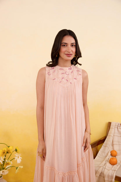 Apricot Bloom Dress
