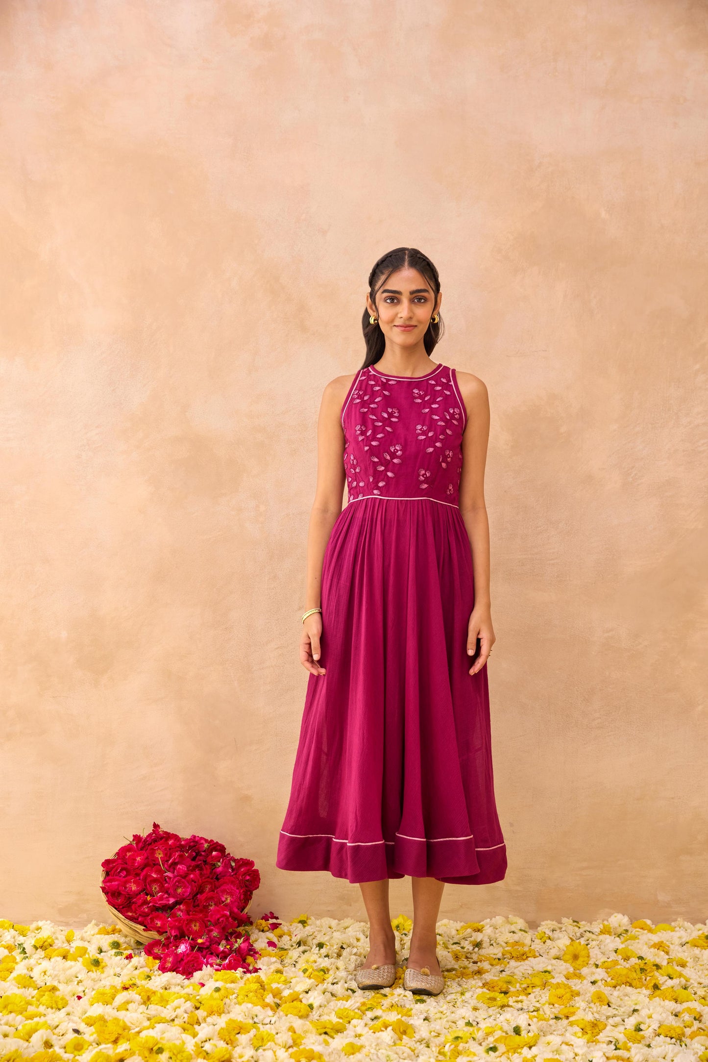 Magenta Meadow Dress
